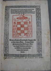 Title page of volume 1 (Sel.2.69)