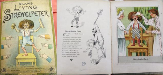 Cover and first page spread of Dean's living Strewelpeter (Waddleton.a.1.264)